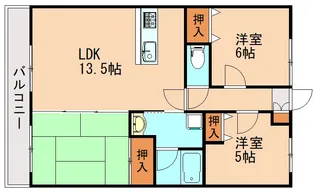 セルシオハイツ幸袋【603号室】の間取り