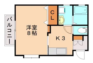 アンビシャス近大前【1階】の間取り