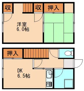 片島ハイツ【7号室】の間取り