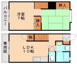 竹山ハイツ【3号室】の間取り