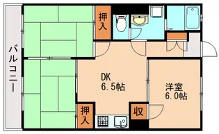 コーポヒワヅル【506号室】の間取り