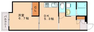 セントロイヤル新飯塚駅【303号室】の間取り