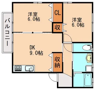 コーアハイツ【101号室】の間取り