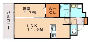 シティコートHANATAKU【705号室】の間取り