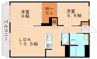 Lauren Court【406号室】の間取り