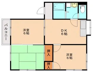コーポ田園【B101号室】の間取り