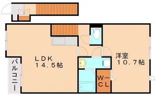 クレールb【201号室】の間取り