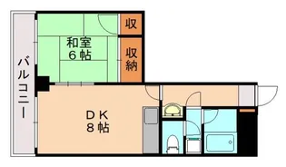 ラフォーレ石橋【302号室】の間取り