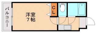 フラット2古賀【4階】の間取り