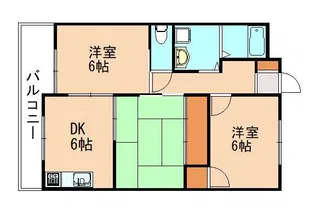 サンヒルズ川島【302号室】の間取り
