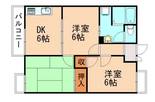 桂川第2たつみ荘【I号室】の間取り