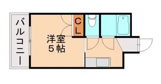 フラット5仲上【45号室】の間取り