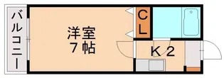 フラット3花村(横田)【43号室】の間取り