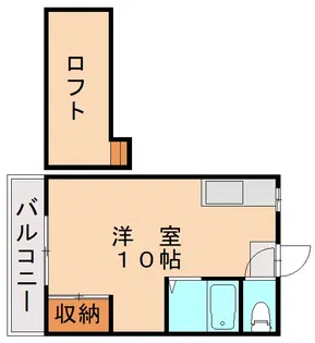 シティーベールニュー飯塚【205号室】の間取り
