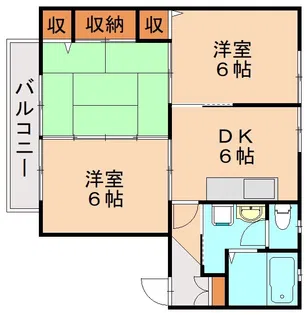 クレフィーヌⅠ【201号室】の間取り