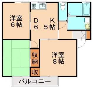 長尾NV【201号室】の間取り