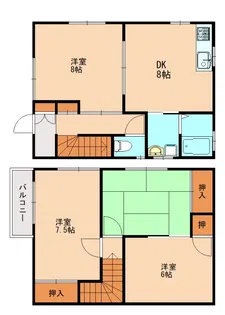 川島アパート【1号室】の間取り