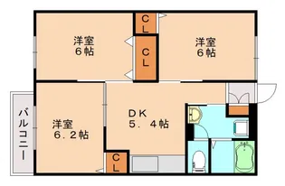 ニューエルディムHISA【203号室】の間取り