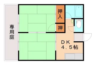 OMコーポ【Ⅰ-2号室】の間取り