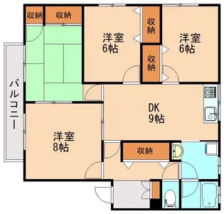 育栄コーポ【201号室】の間取り