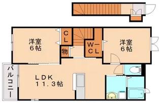 ミーサ 輝愛【2階】の間取り