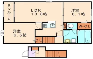 フェリーチェ A【2階】の間取り
