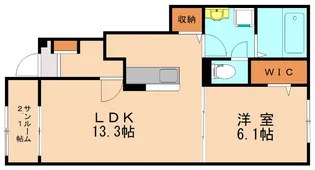 フルール レジデンス Ⅰ【1階】の間取り