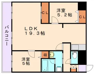 UBI飯塚【503号室】の間取り