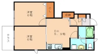 グラシュ・プレーヌⅠ【1階】の間取り