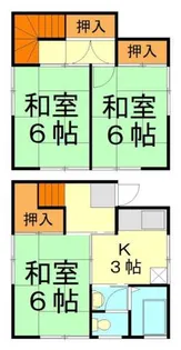 福岡県中間市長津2丁目【アパート】の間取り