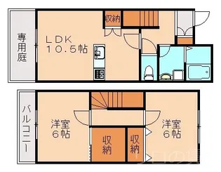 ヴェルジュ桃園公園パークスイートB【108号室】の間取り