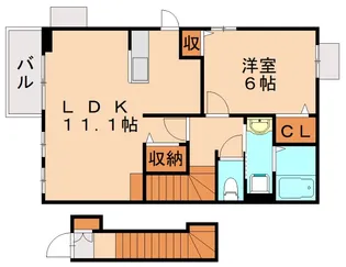 福岡県北九州市八幡西区大平2丁目【アパート】の間取り