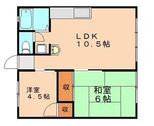 福岡県北九州市八幡西区鳴水町【アパート】の間取り