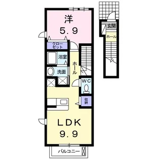 福岡県北九州市八幡西区則松5丁目【アパート】の間取り