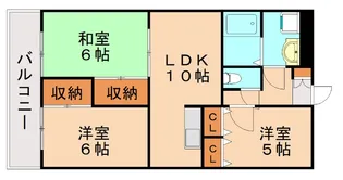 福岡県北九州市若松区青葉台南1丁目【マンション】の間取り