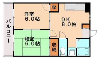 シャトレ大浦Ⅲ【1階】の間取り