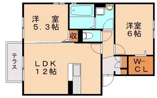 福岡県遠賀郡水巻町杁2丁目【アパート】の間取り
