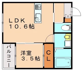 福岡県北九州市八幡西区引野1丁目【アパート】の間取り