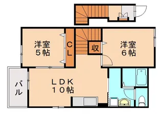 福岡県中間市岩瀬西町【アパート】の間取り