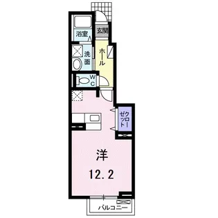 サン・フレイムYABE A【1階】の間取り