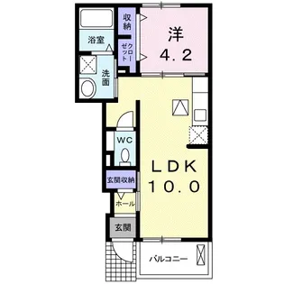 福岡県北九州市八幡西区大平1丁目【アパート】の間取り