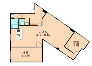 八幡ビルセカンドステージ【301号室】の間取り