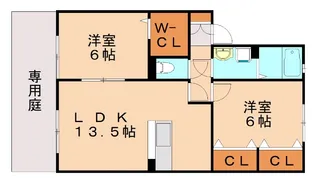 福岡県遠賀郡水巻町二西2丁目【アパート】の間取り