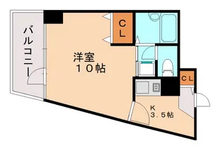 ダイナコートヒルズ折尾【408号室】の間取り