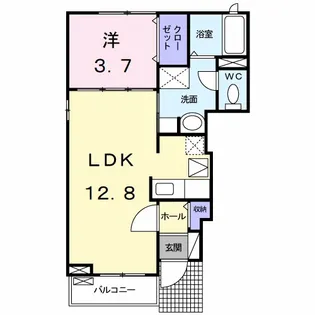 サニープレイスA【1階】の間取り