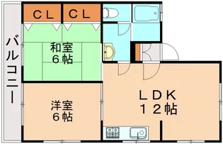 ルミエール伊左座B【1階】の間取り