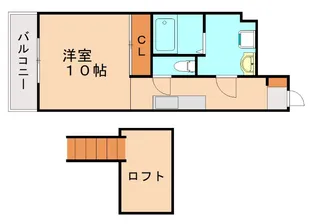カーサ・デ・マーサ【2階】の間取り
