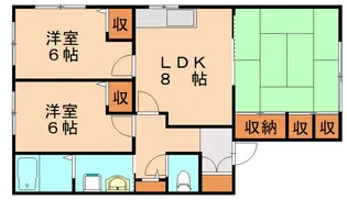 ヴァンヴェール青葉台Ⅰ A棟【201号室】の間取り