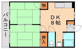 シャトレ大浦V【206号室】の間取り