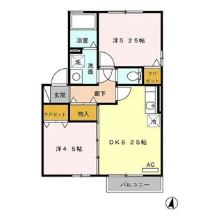 アルティスタ C棟【C201号室】の間取り